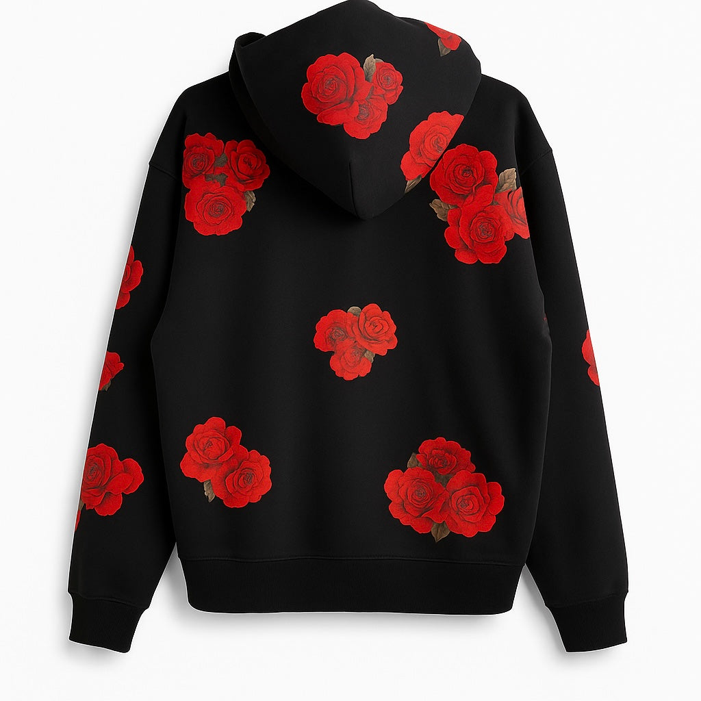 Felpa con cappuccio oversize con stampa 3D