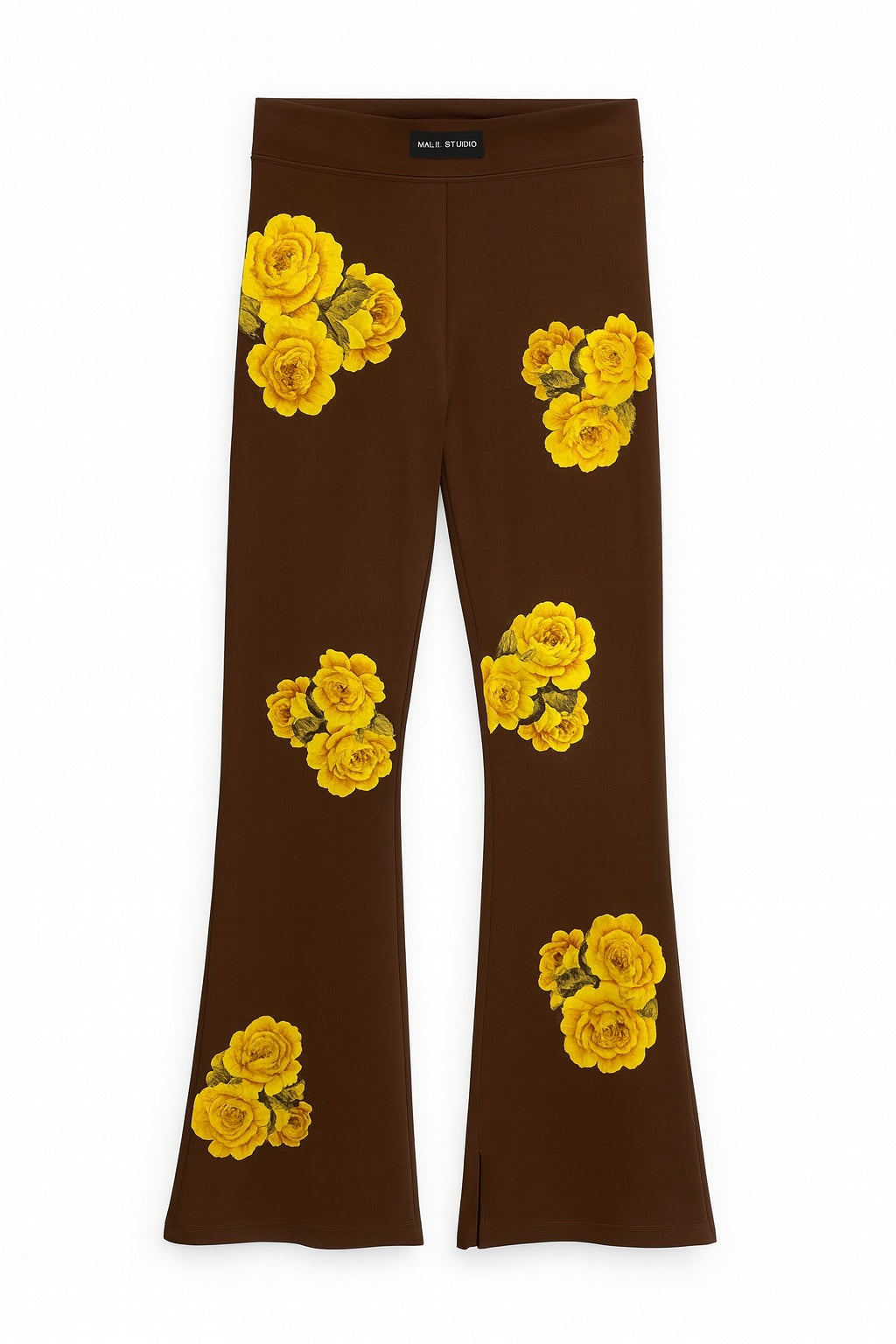 Pantaloni flare con stampa 3D