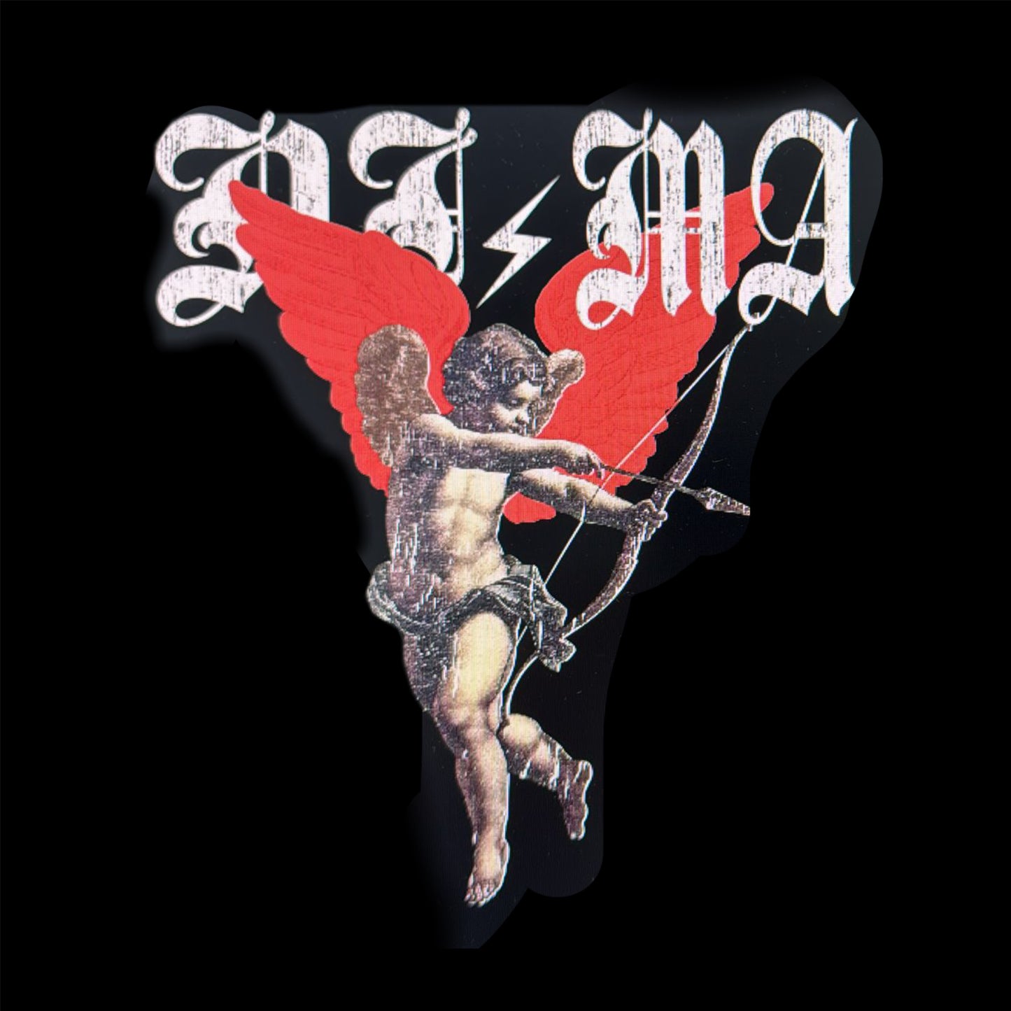 T-shirt manica lunga stampa effetto vintage