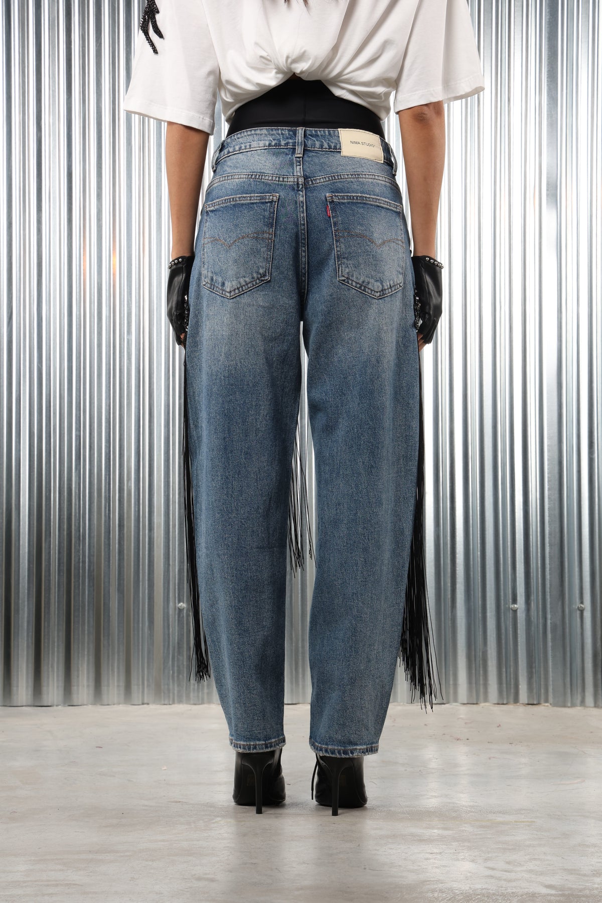 Denim sacra applicazioni pietre