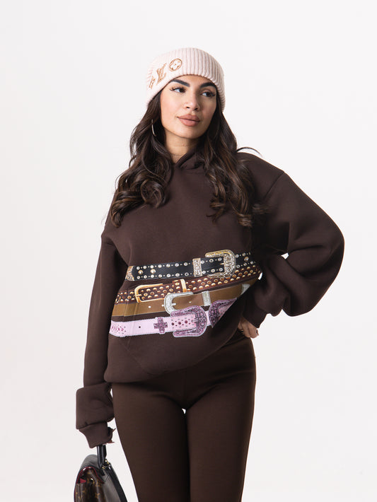 Box felpa cinture + leggins