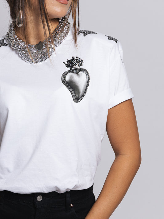 T-shirt cuore sacro