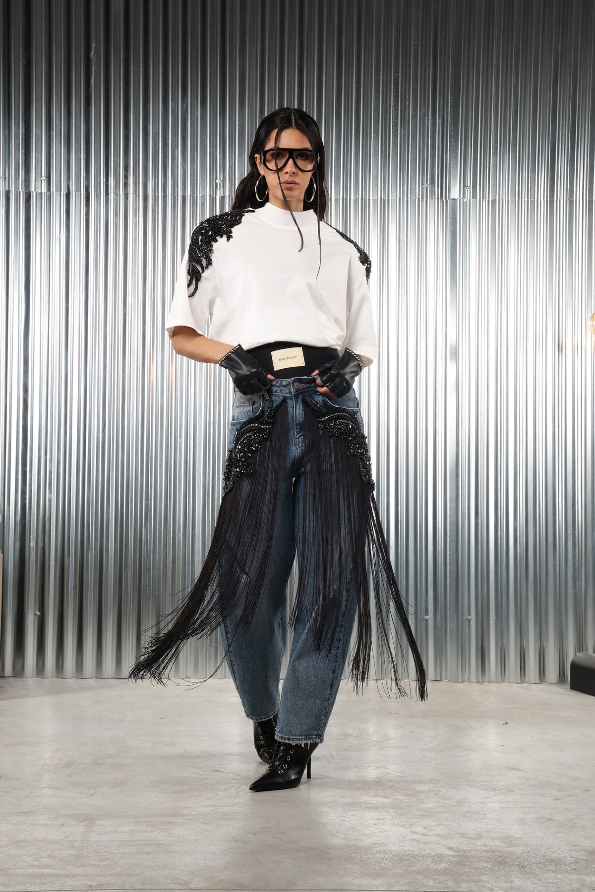 Denim sacra applicazioni pietre