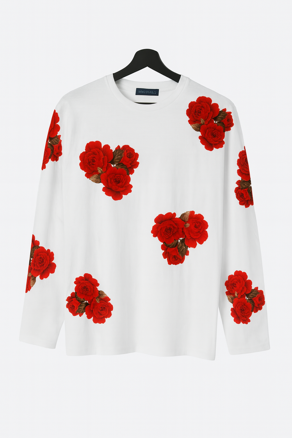 T-shirt manica Rose rosse 3D
