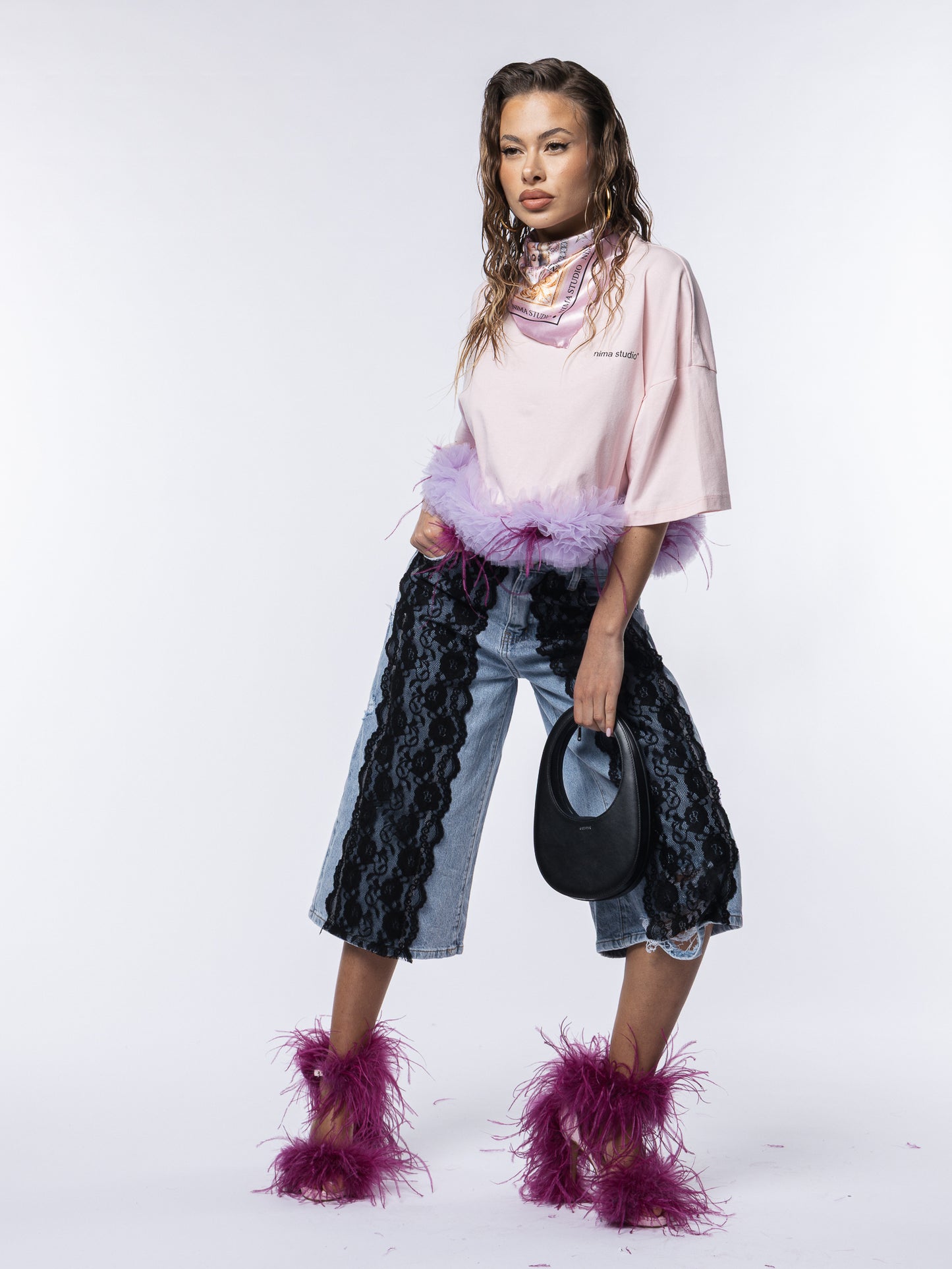 T-shirt divine attitude piume