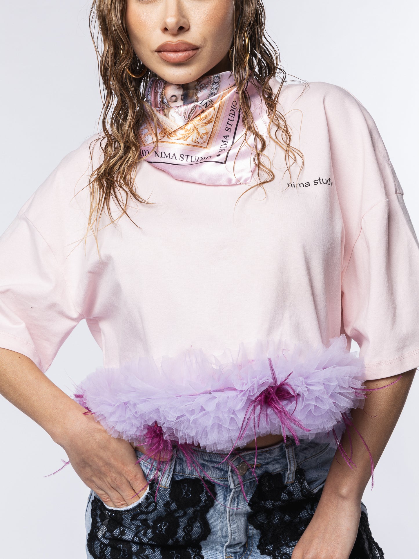 T-shirt divine attitude piume