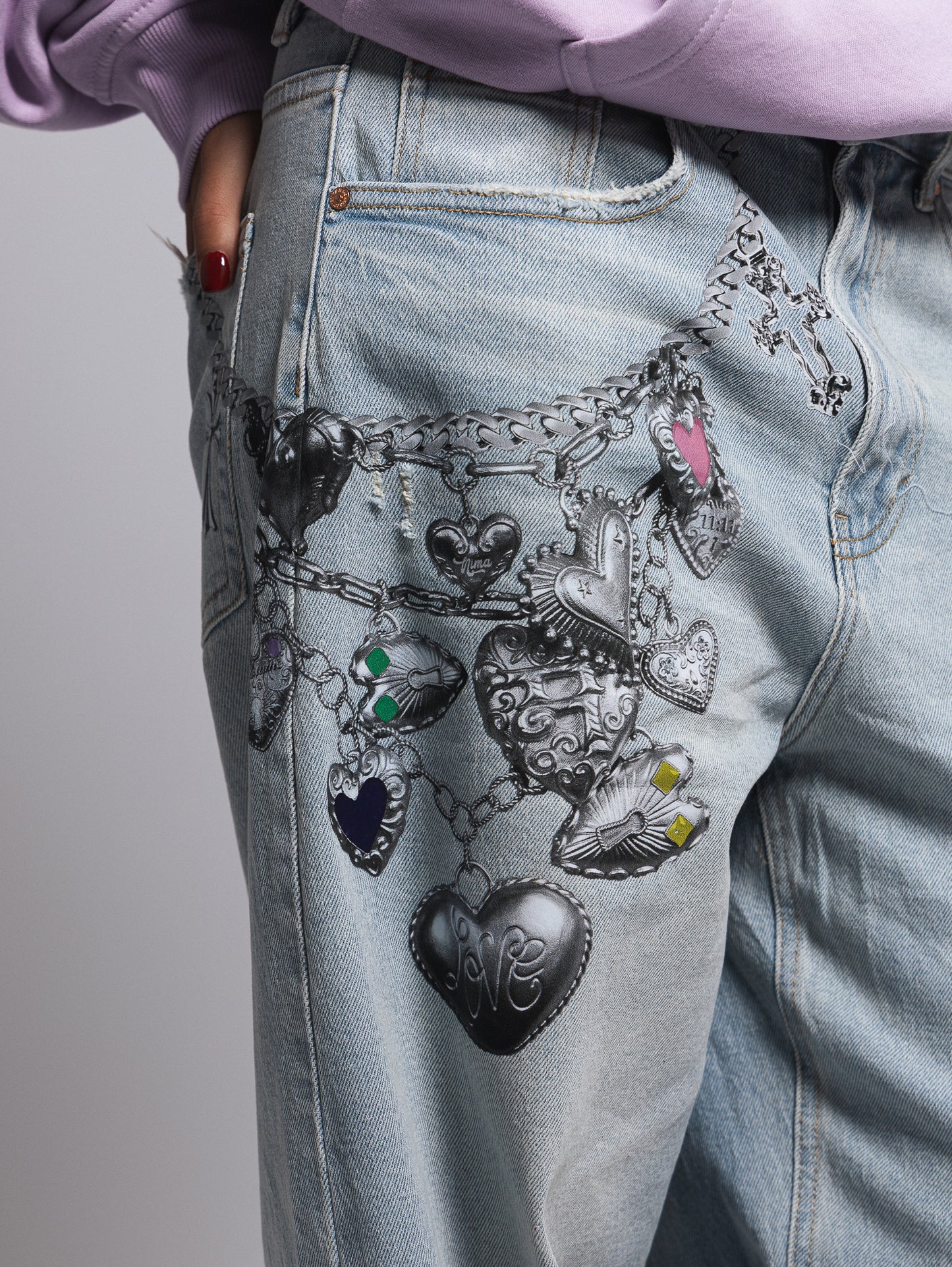 Denim catena silver
