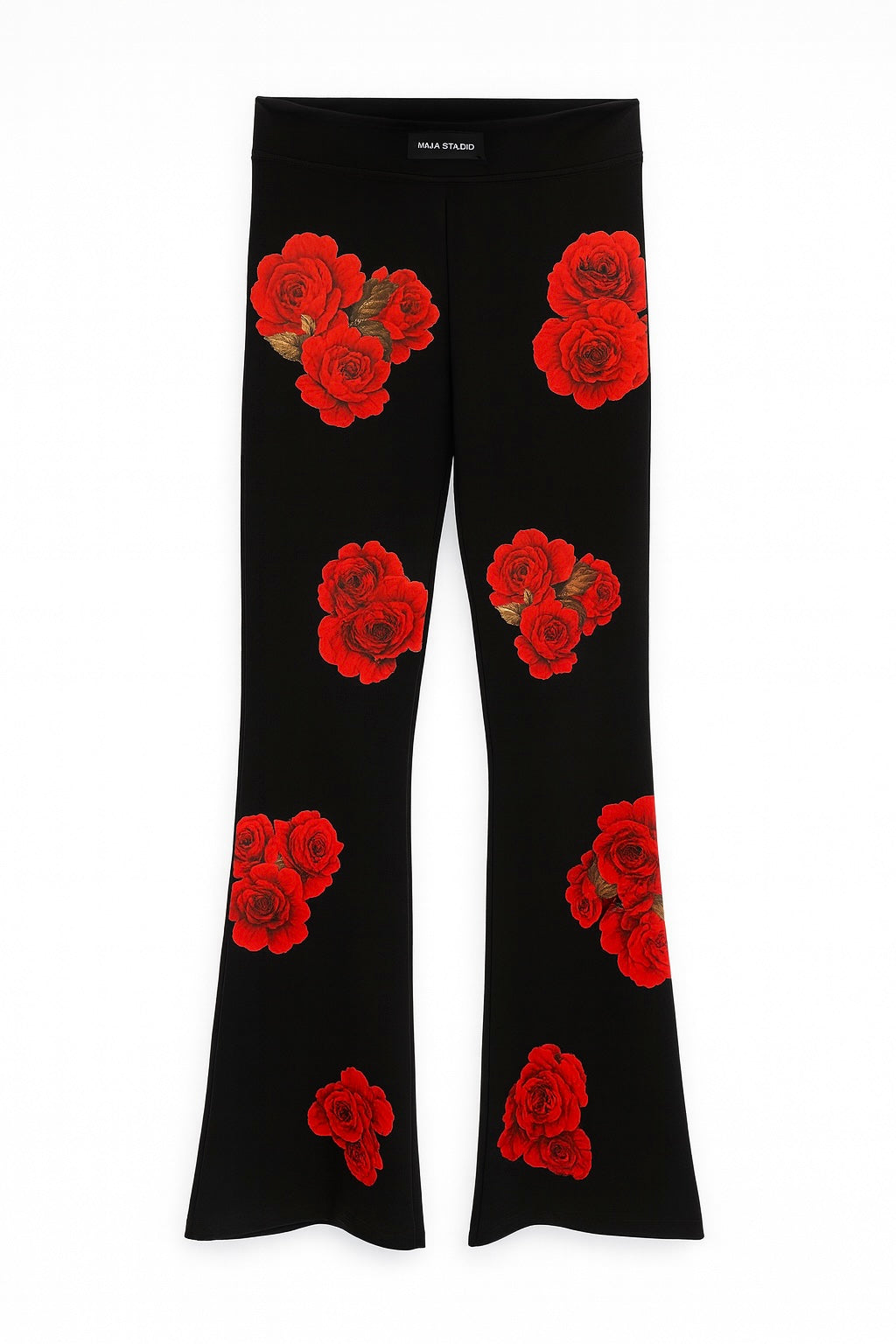 Pantaloni flare con stampa 3D