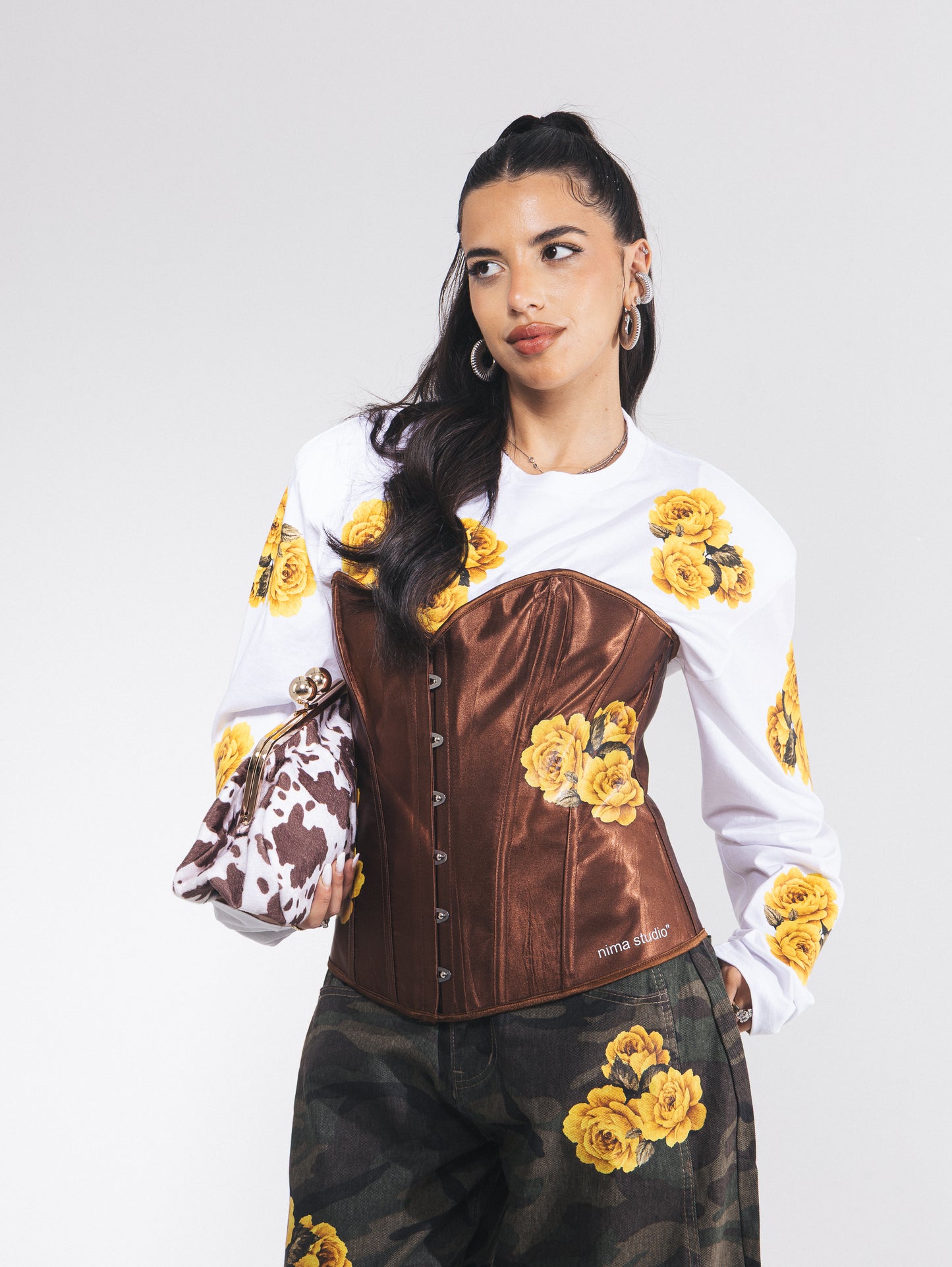 Top bustier stampa 3D