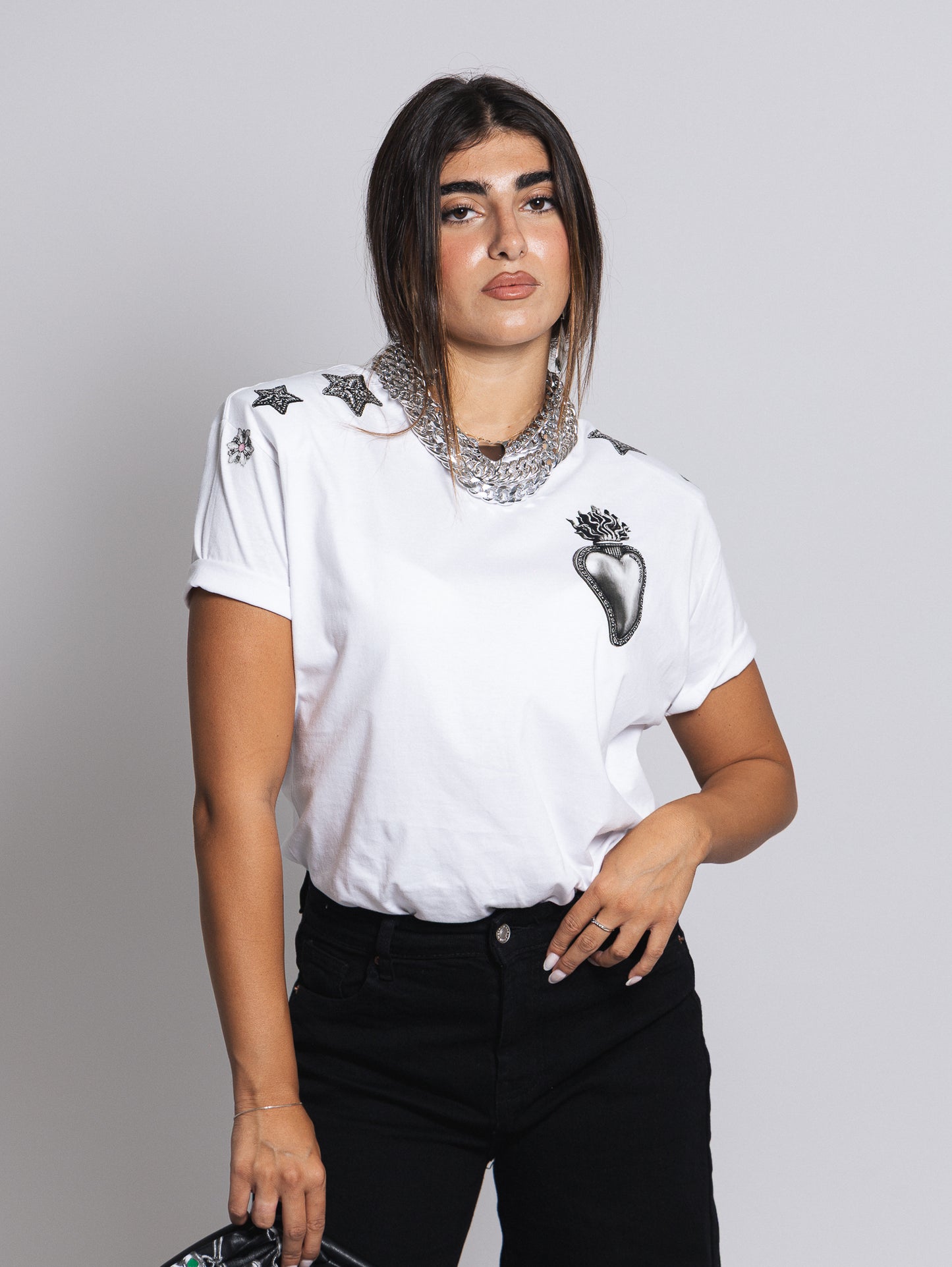 T-shirt cuore sacro
