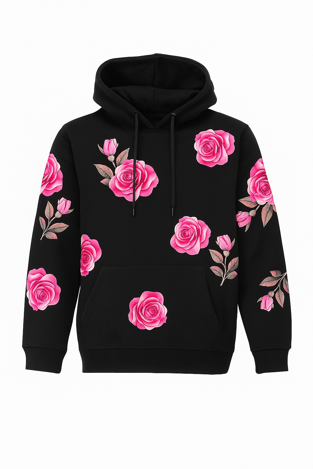 Felpa rose con cappuccio