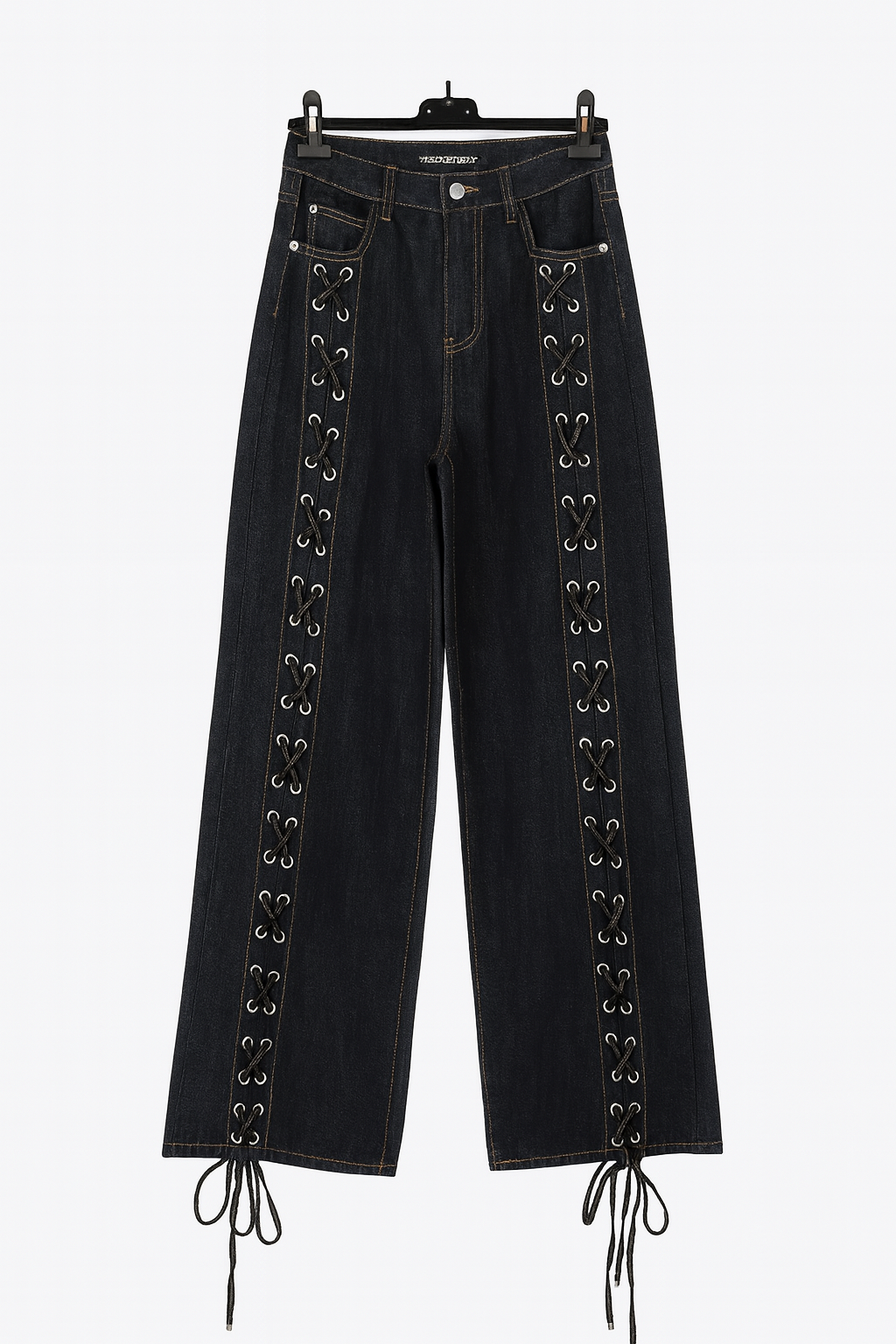 Denim stringato lavaggio zero