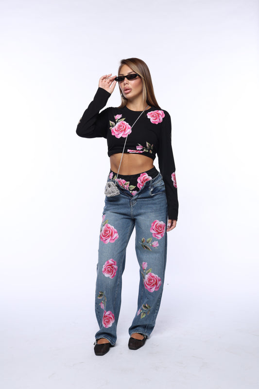 Slip stampa rose