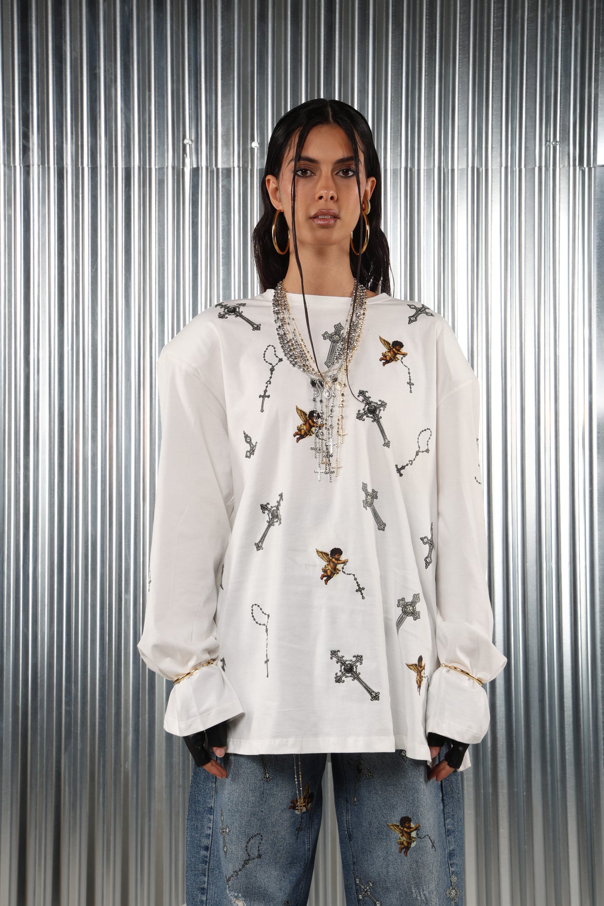T-shirt angeli manica lunga