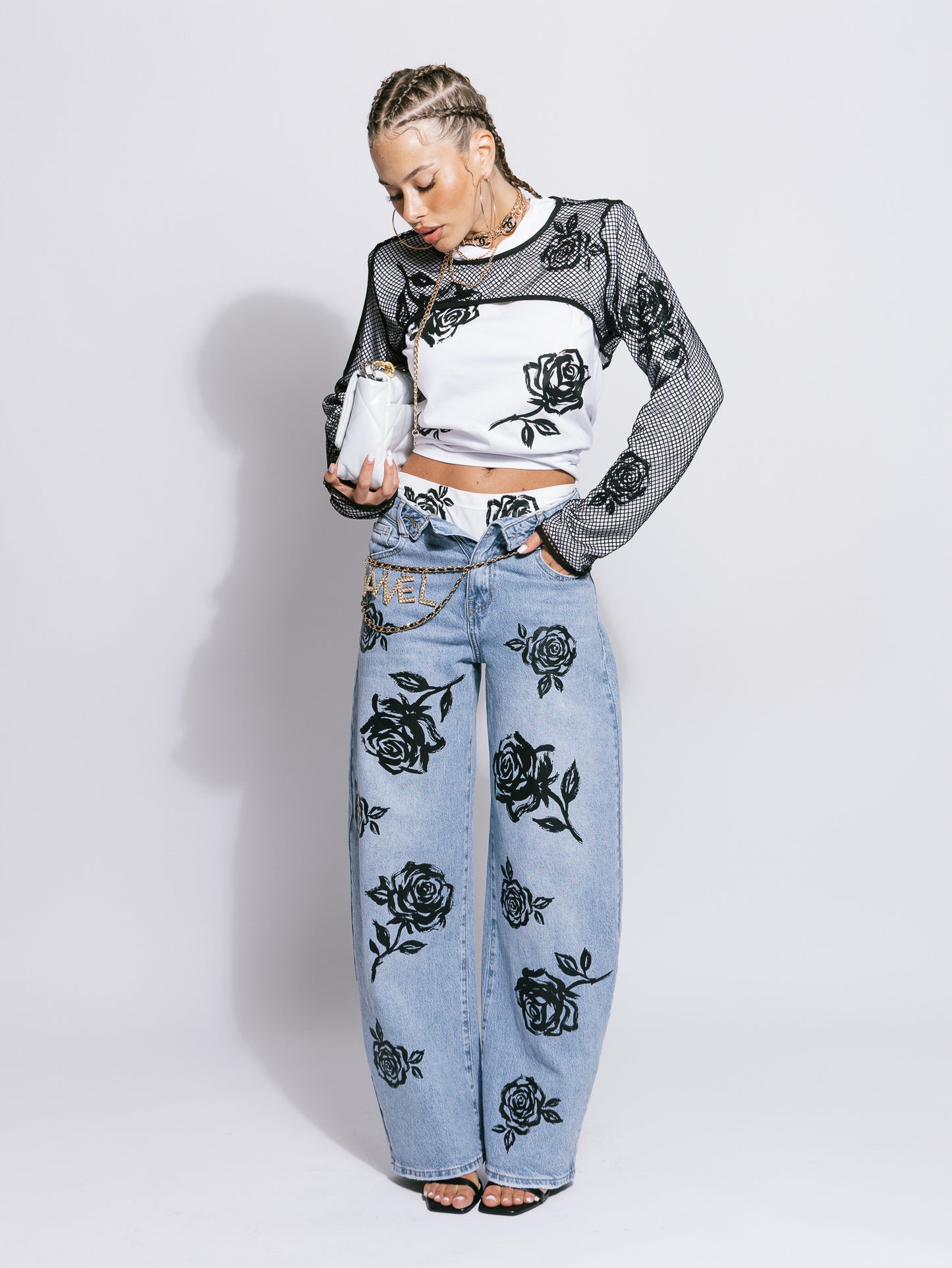 T-shirt rose dipinte I❤️ NIMA