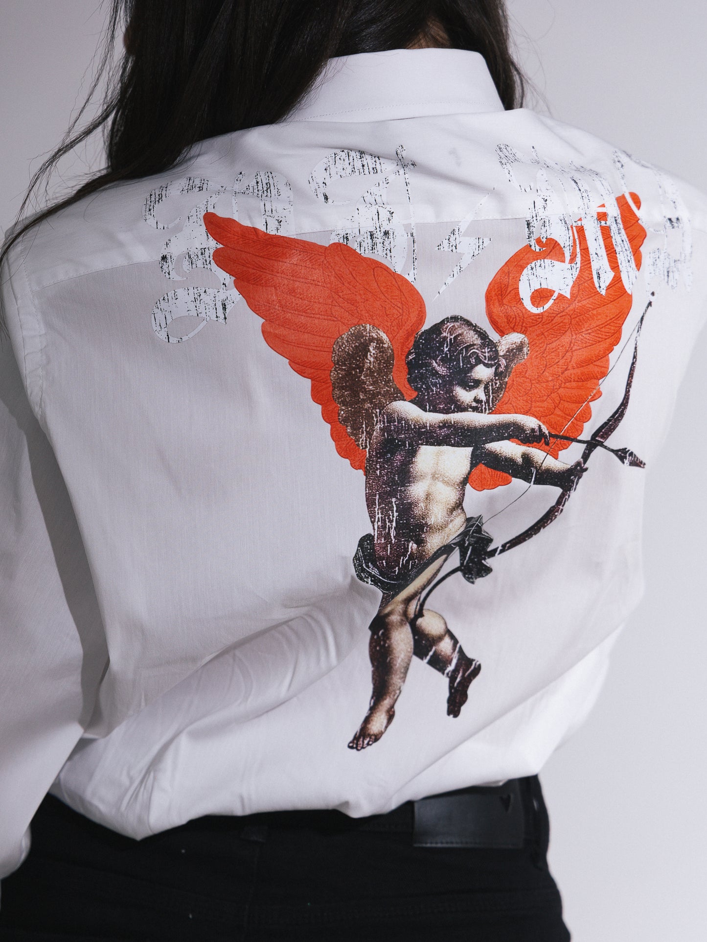 Camicia popeline stampa cupido