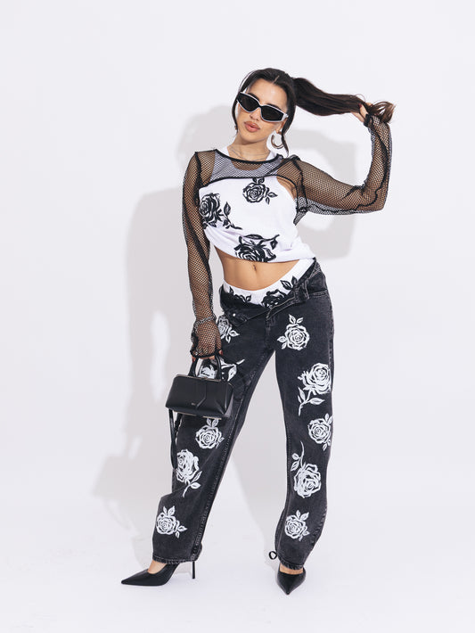 Canotta rose dipinte I❤️Nima