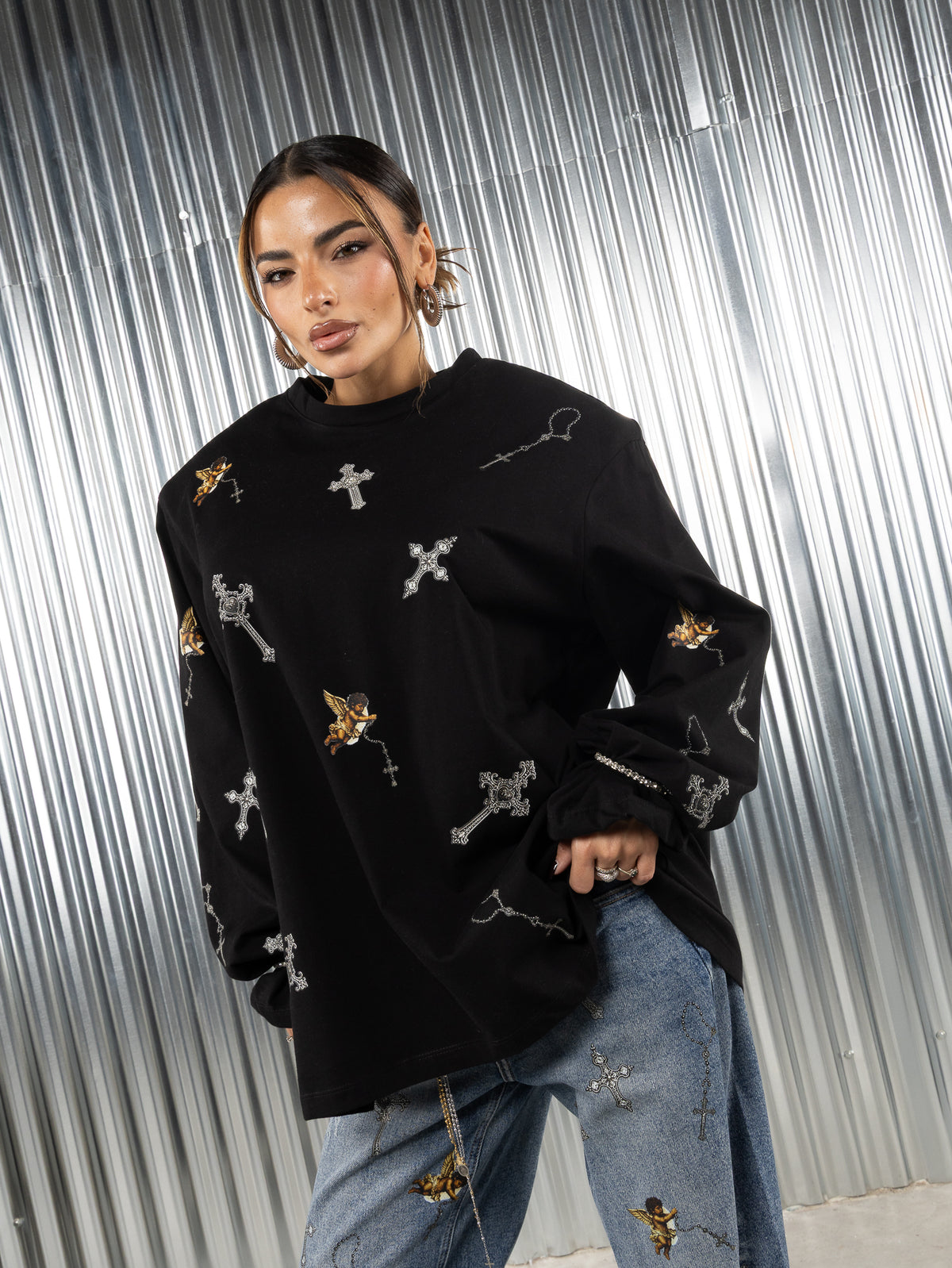 T-shirt angeli manica lunga