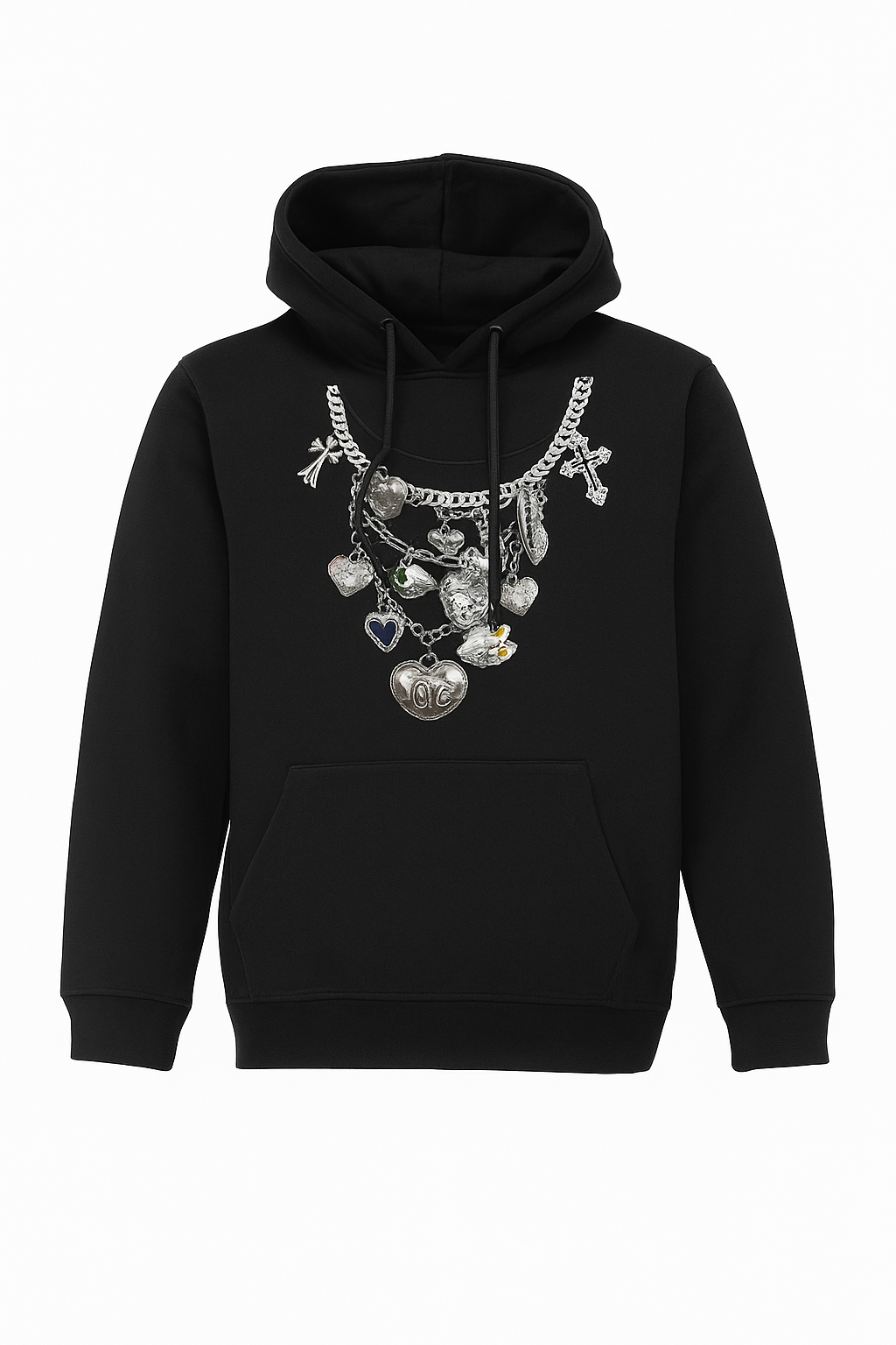 Felpa silver con cappuccio