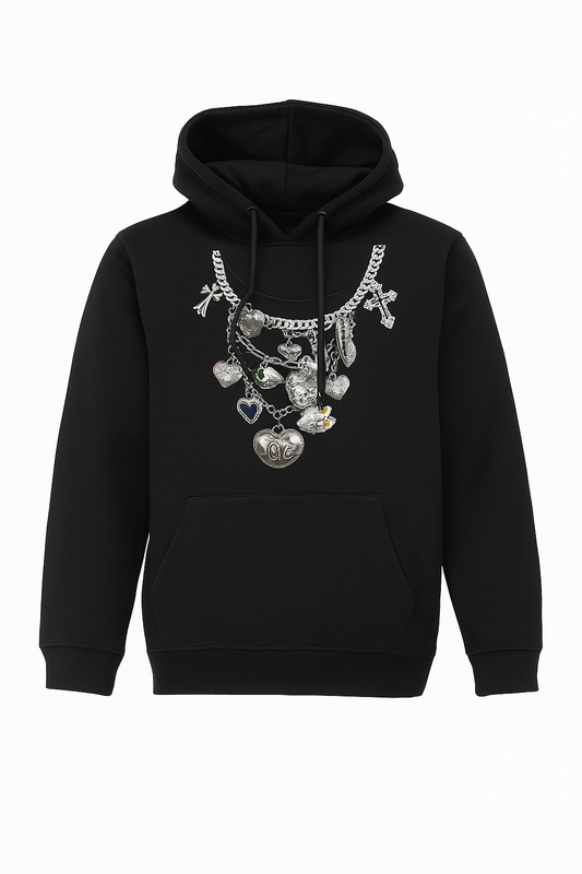 Felpa silver con cappuccio