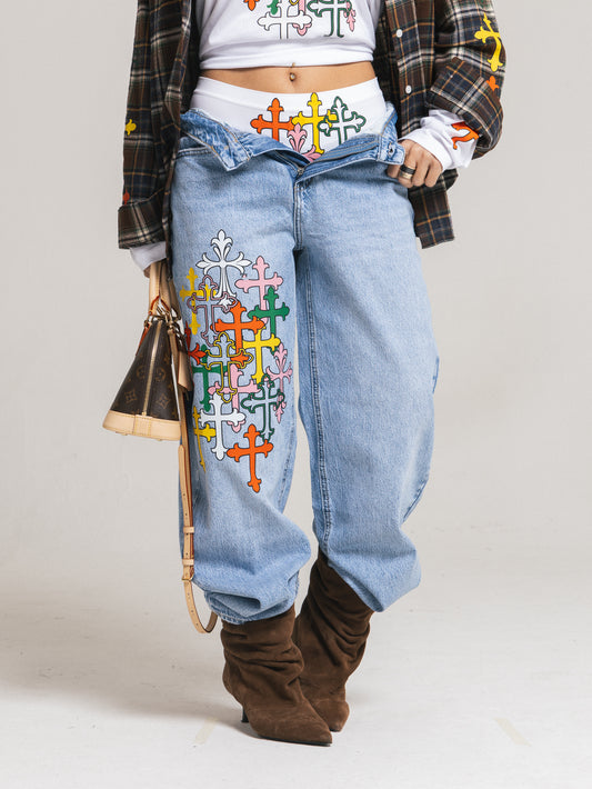 Ballon Denim chiaro soy santa