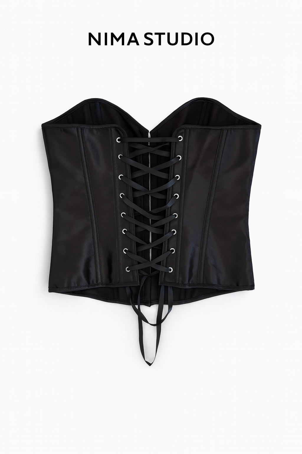 Top bustier in raso