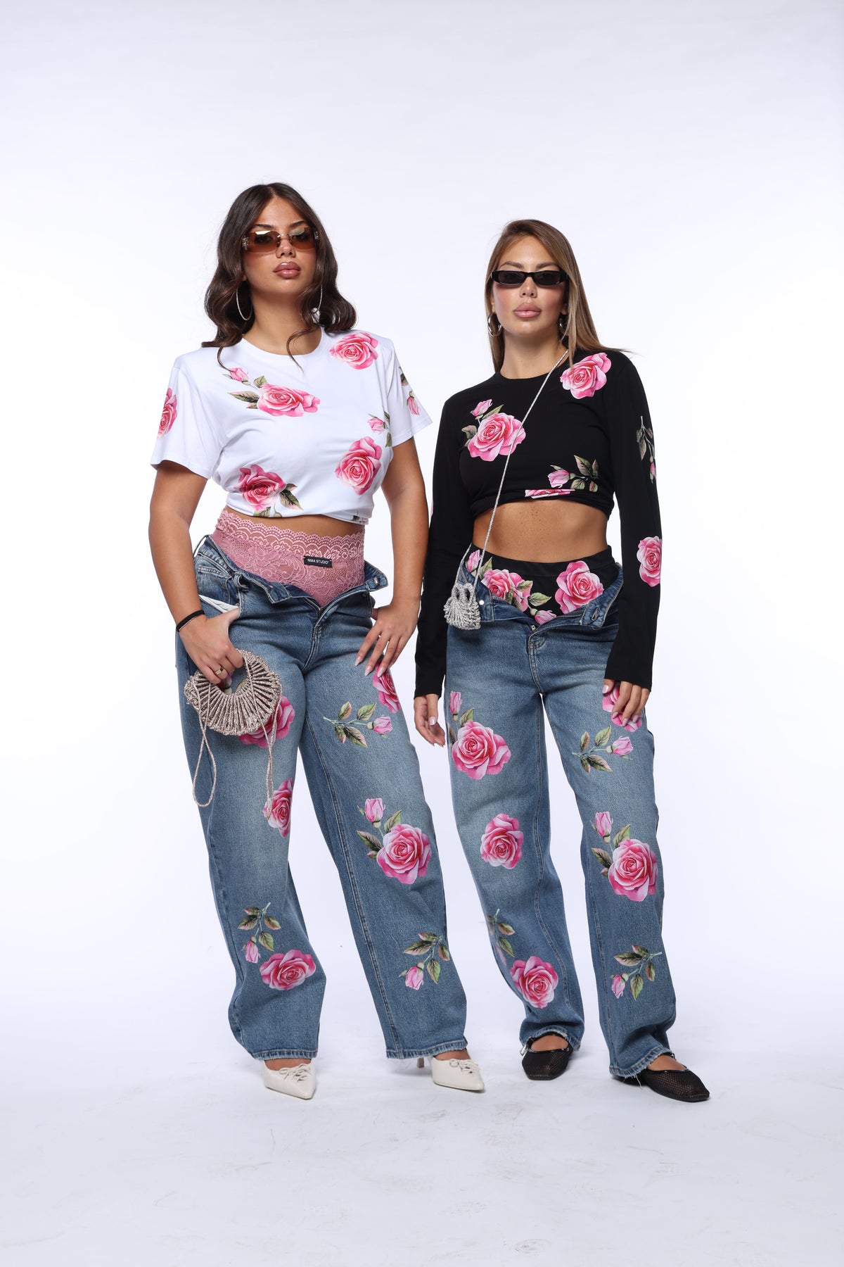 T-shirt rose  manica lunga