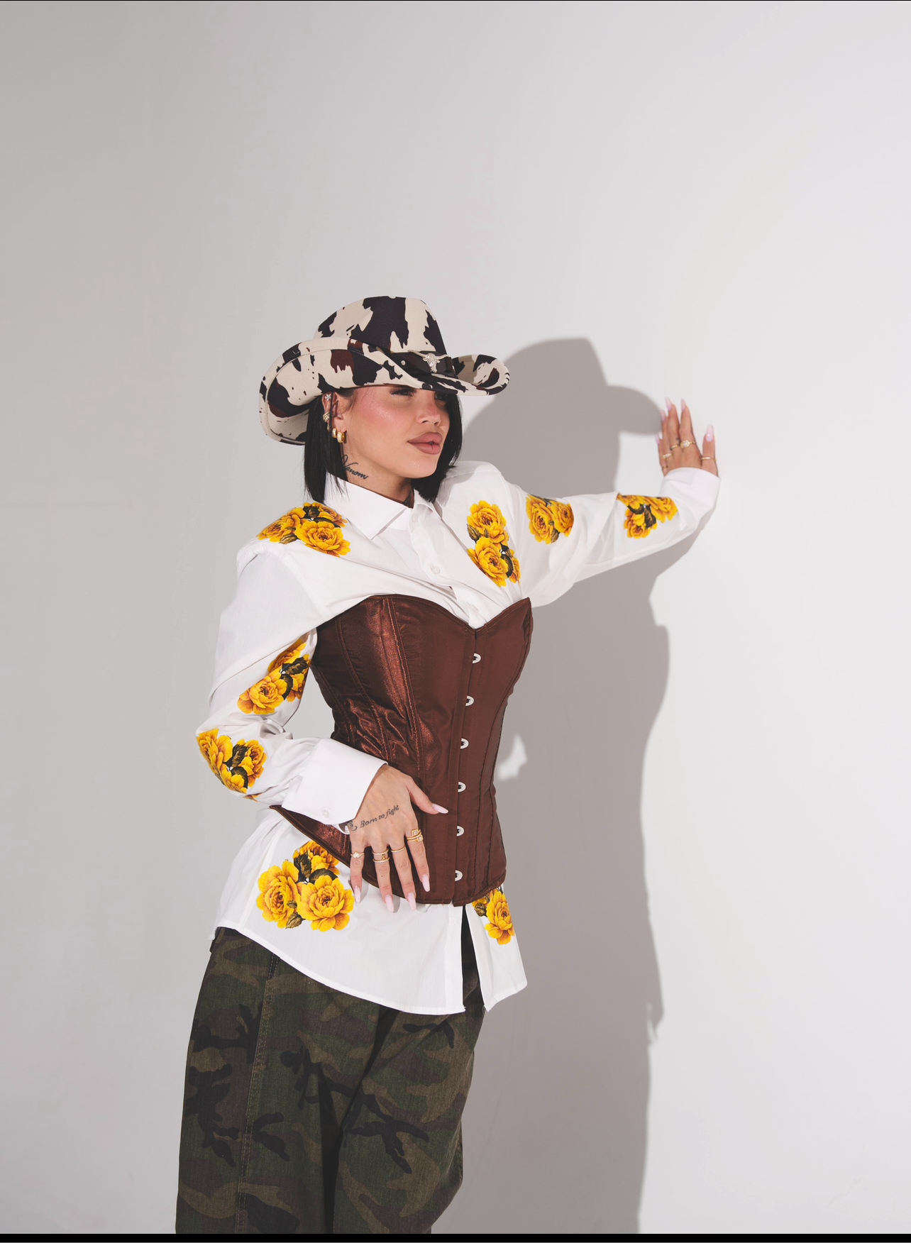 Camicia popeline stampa 3D