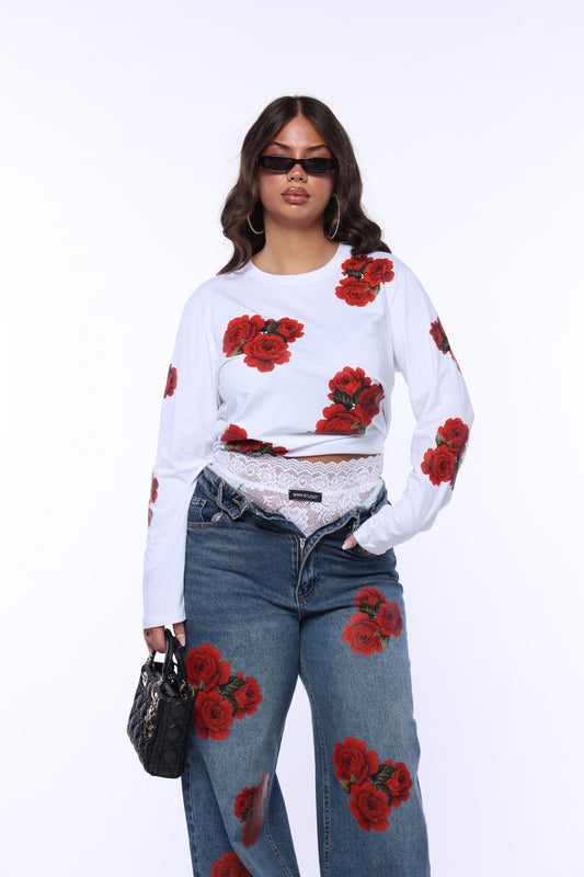 T-shirt rose  manica lunga