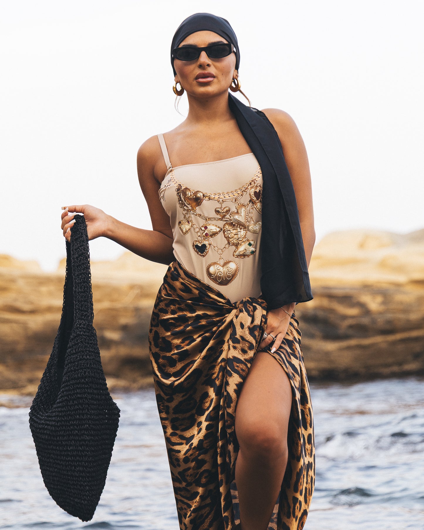 Gold beachwear