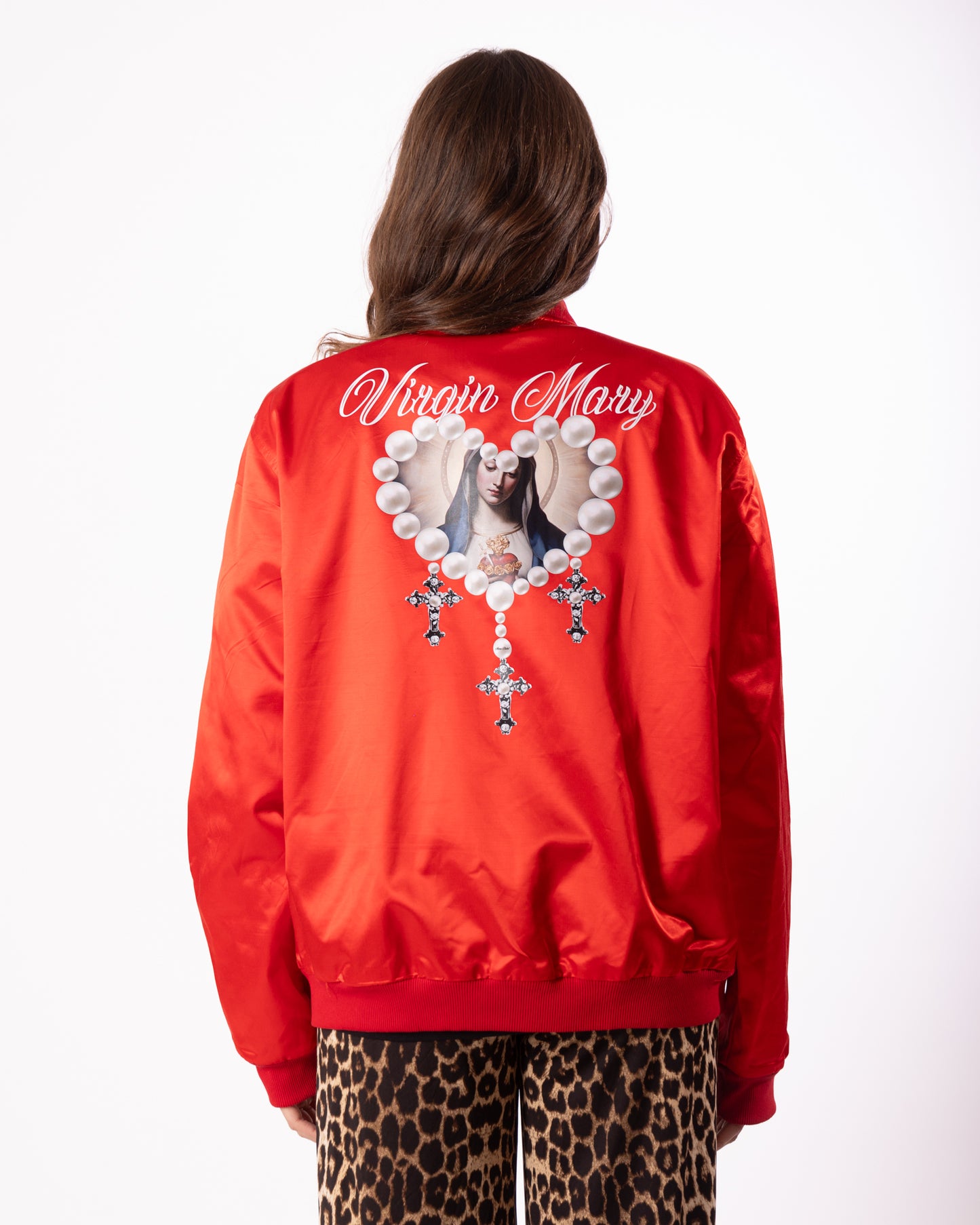 VIRGIN MARY Bomber Rosso