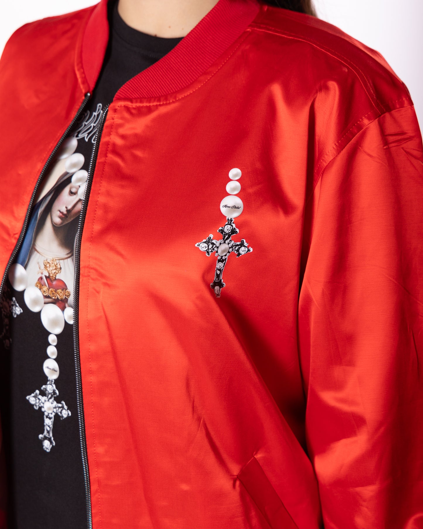 VIRGIN MARY Bomber Rosso