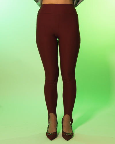 LEGGINS con ghetta Bordeaux