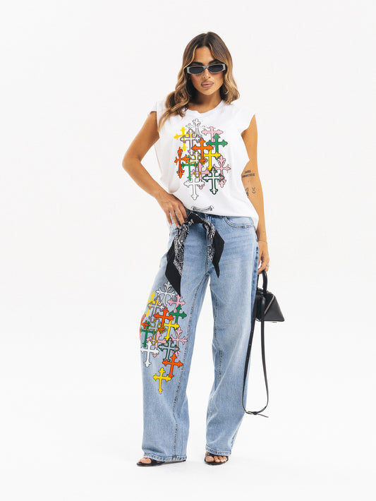 T-shirt giro manica soy santa