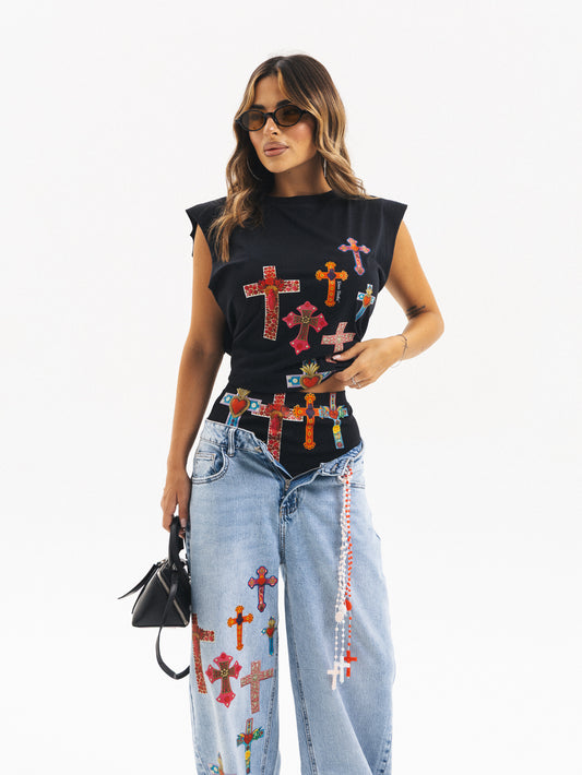 T-shirt giro manica amen