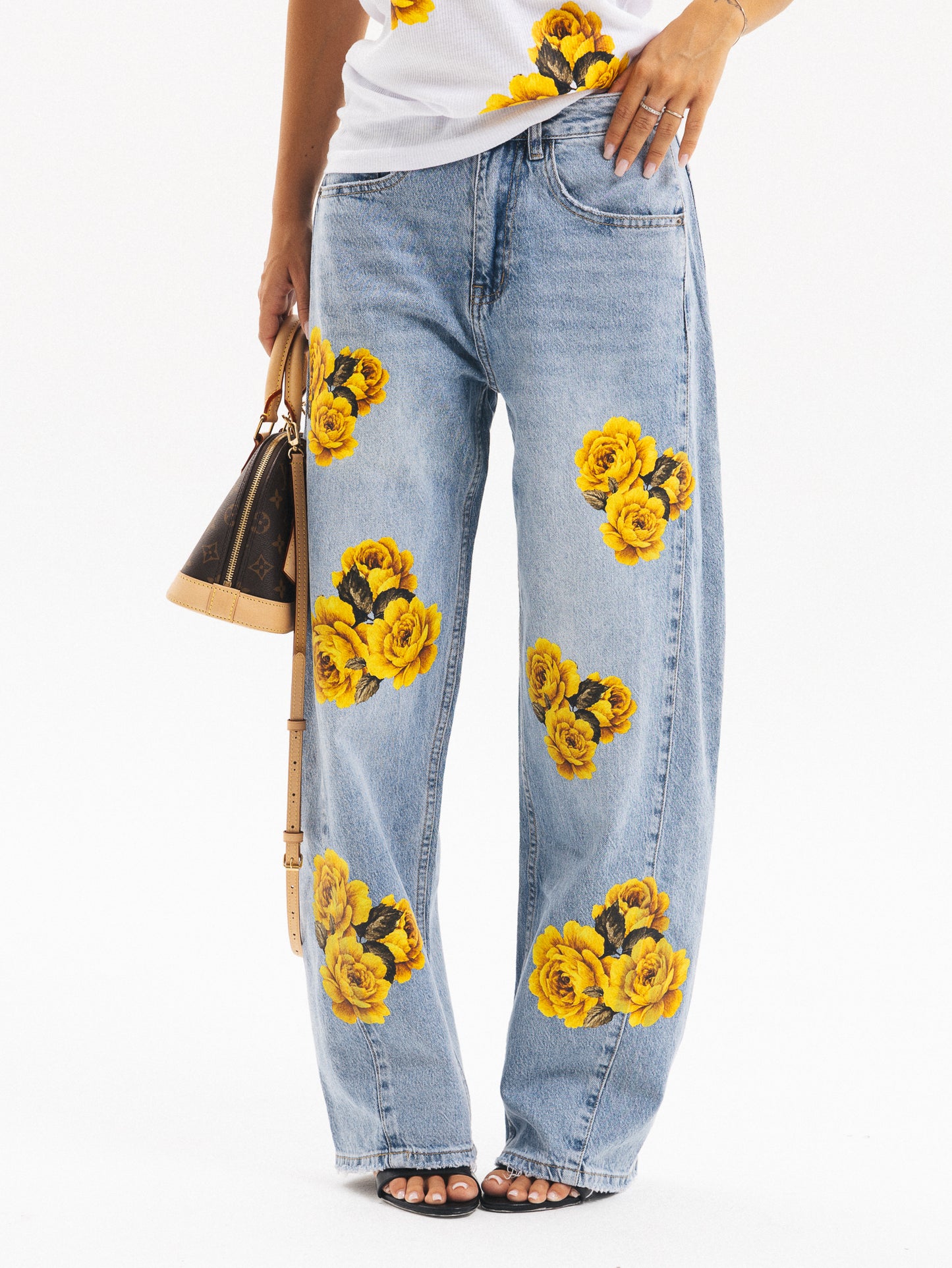 Ballon Denim chiaro stampa3D giallo